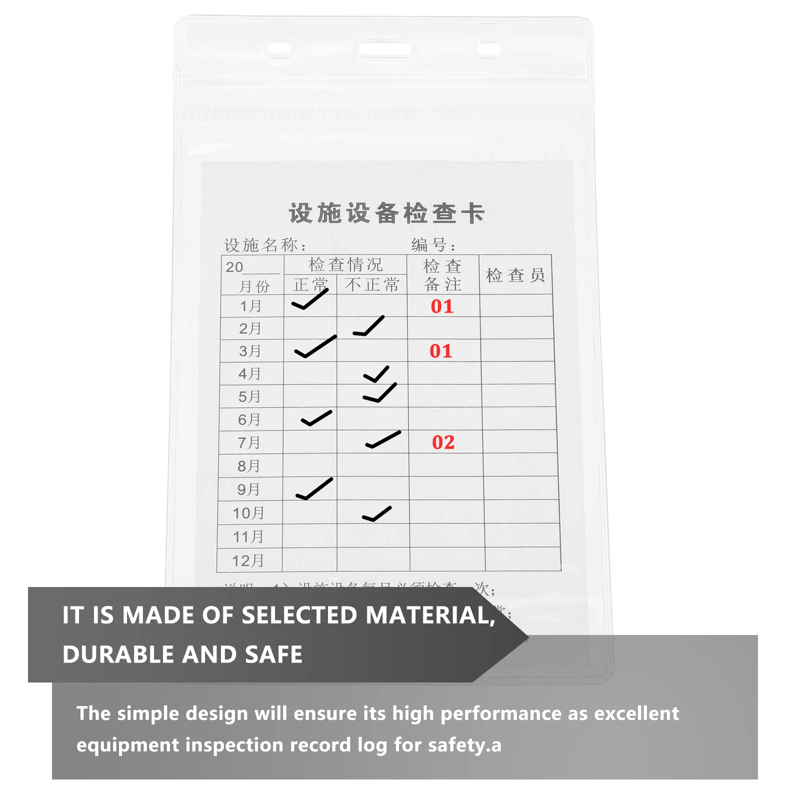 

Equipment Inspection Safety Equipment Inspection Labels Labels Record Tags Sleeve Industrial Use Waterproof Traffic