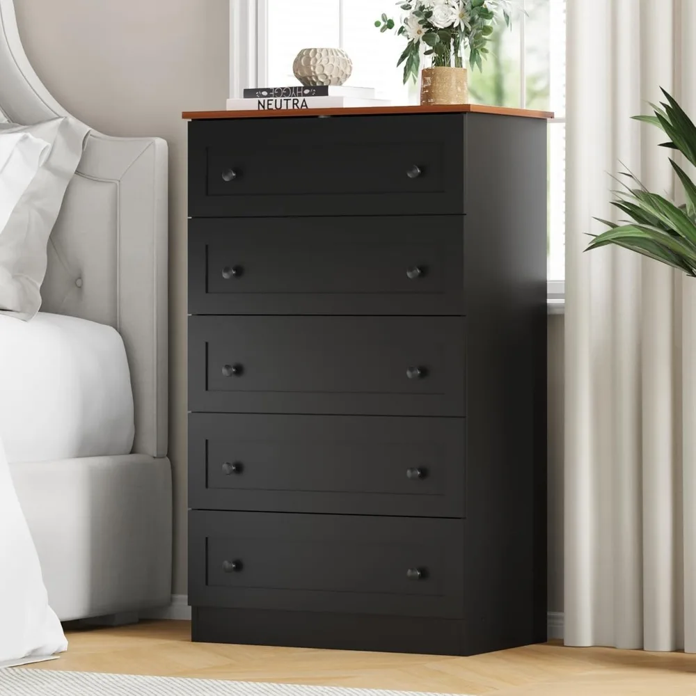 Black 5 Drawers Dre…