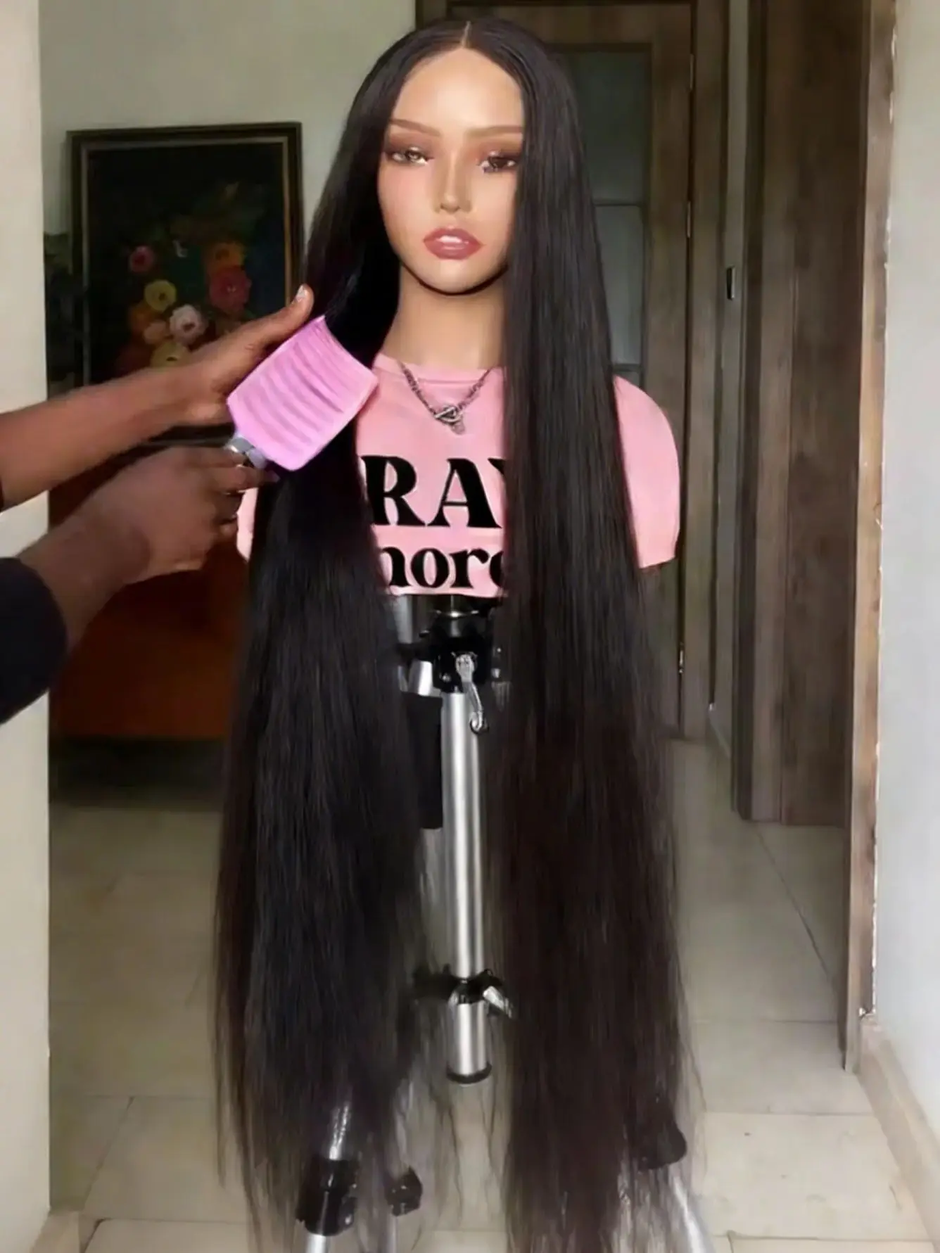 

Прямой HD-парик с кружевной передней частью 13x4/13x6, 36-40 дюймов, из натуральных бразильских волос, для чернокожих женщин, с предварительно выщипанными линиями роста волос, плотность 250%