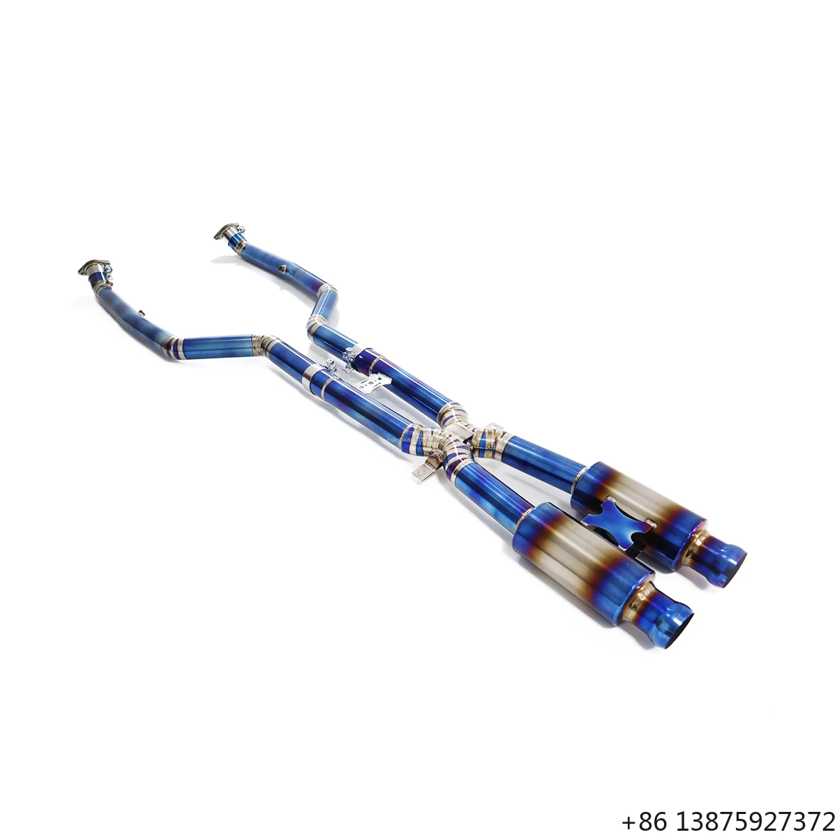 

Ecnal for 2009-2013 E90 E92 E93 M3 V8 4.0L Titanium Double Tube Exhaust Midpipe Exhaust X-pipe for Cars