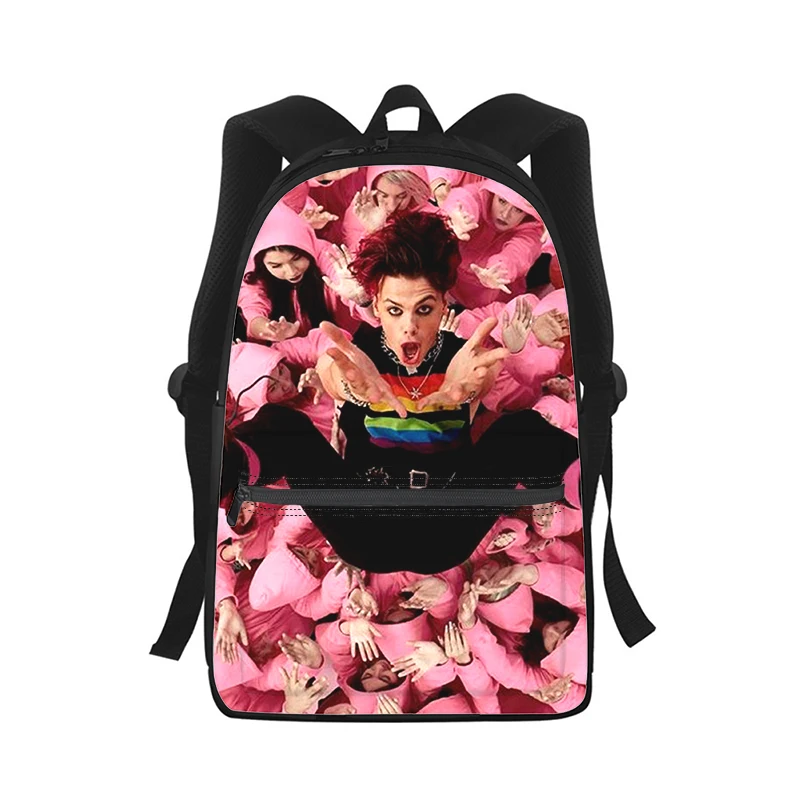 Yungblud Mannen Vrouwen Rugzak 3d Print Mode Student Schooltas Laptop Rugzak Kids Reizen Schoudertas