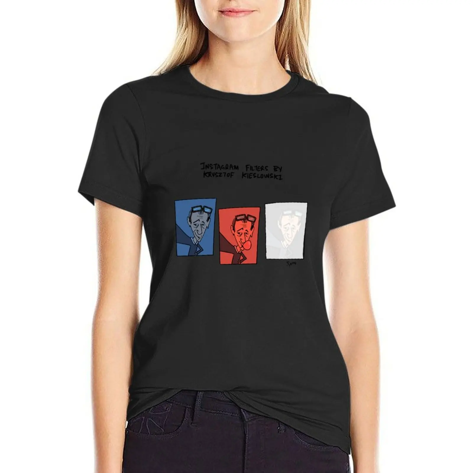 

Instagram Filters by Krysztof Kieslowski T-Shirt lady clothes Aesthetic clothing western t-shirt dress for Women