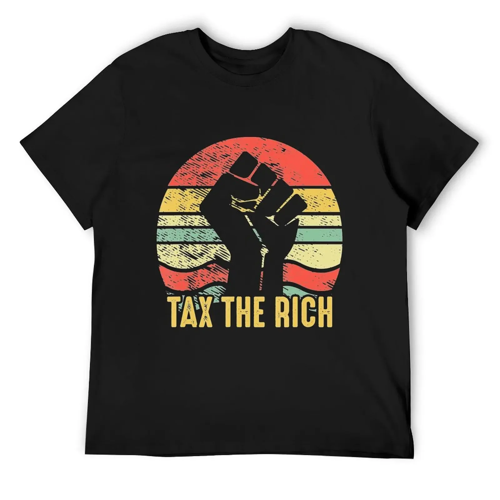 

AOC Tax The Rich Ретро Винтажная футболка с защитой от футбола, футболка большого размера для мужчин