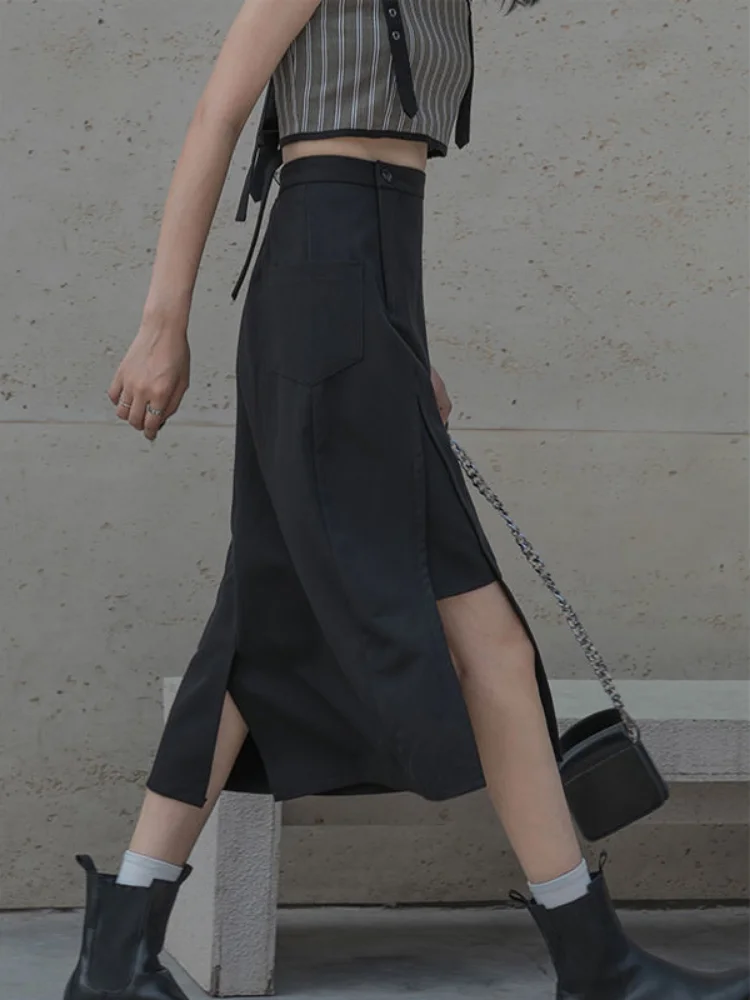 Skirts Women Asymmetrical Designer Solid Daily Special Midi Spring Simple Students All-match Korean Style Comfortable Vintage