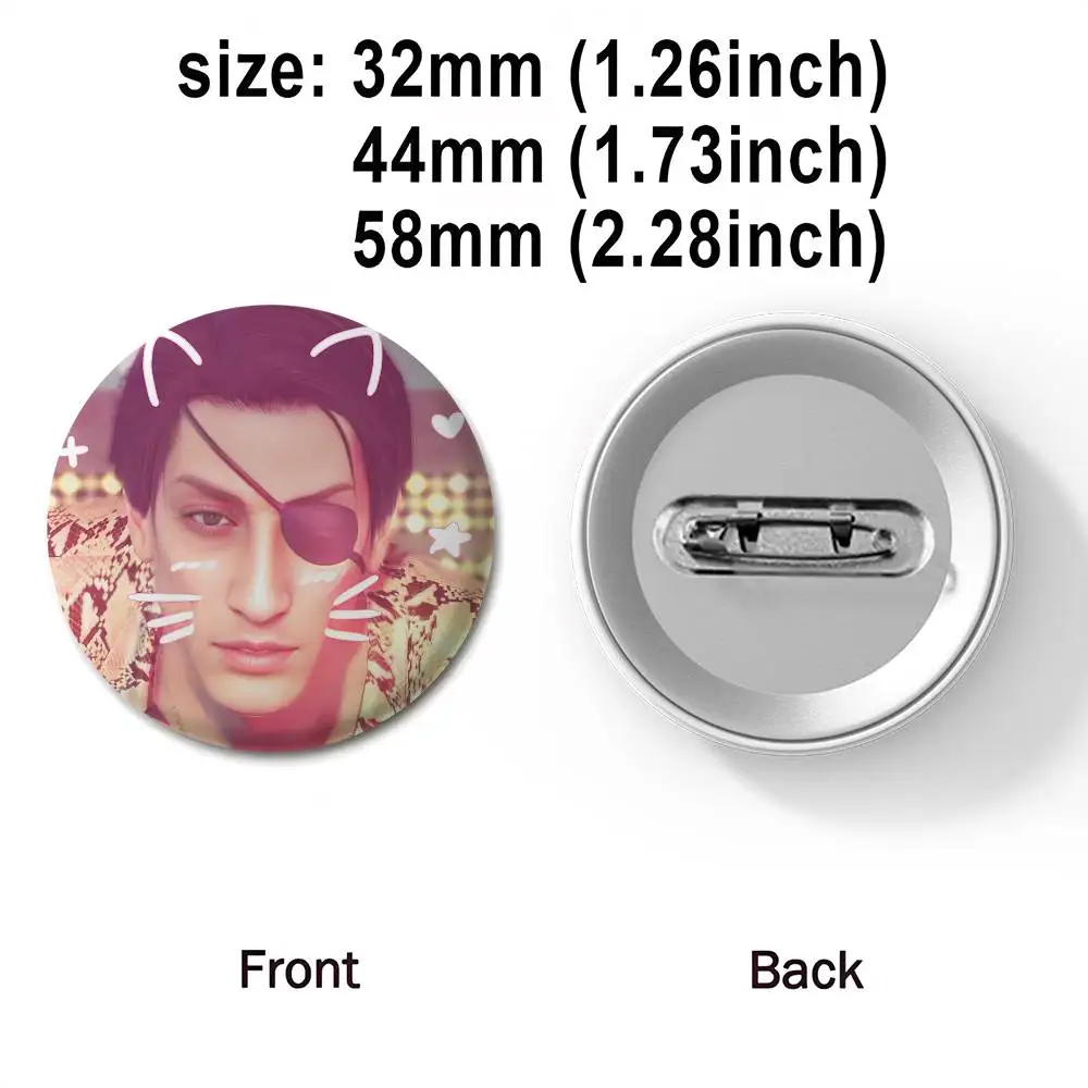 الحب G-Goro Majima Y-Yakuza شارات مستديرة رائعة شارة دبابيس الإبداعية للملابس قبعة ظهره هدية اكسسوارات #5