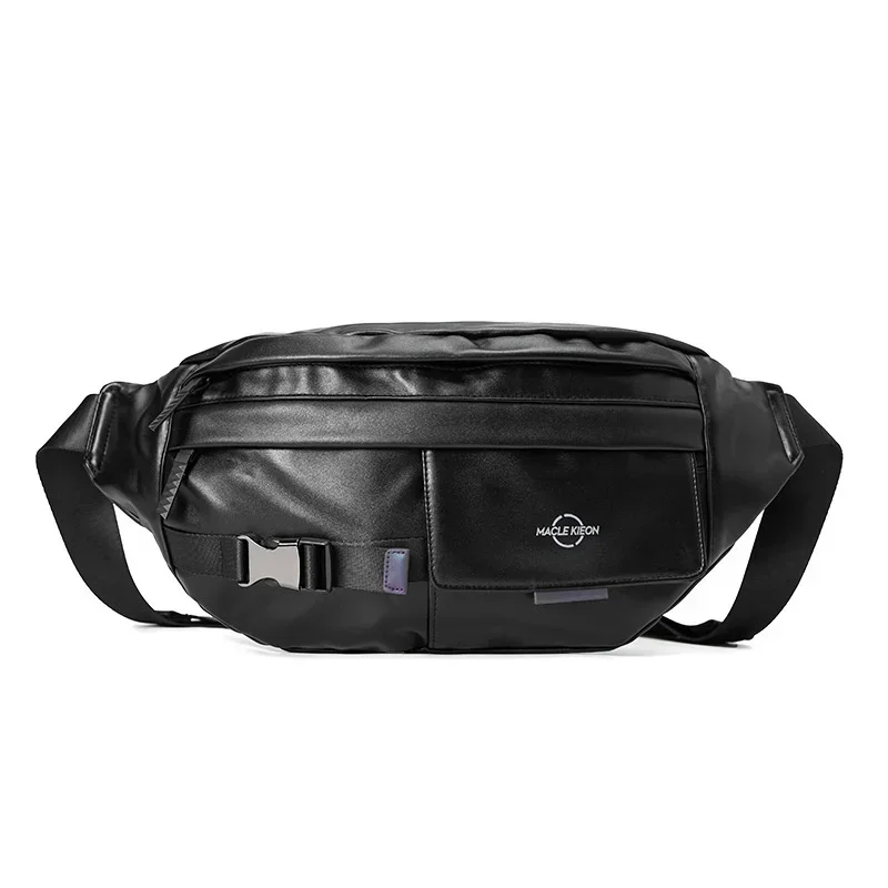 Fashion Leather Men's Chest Trend Waist Outdoor Sports Male Shoulder Crossbody Bag Casual Fanny Pack