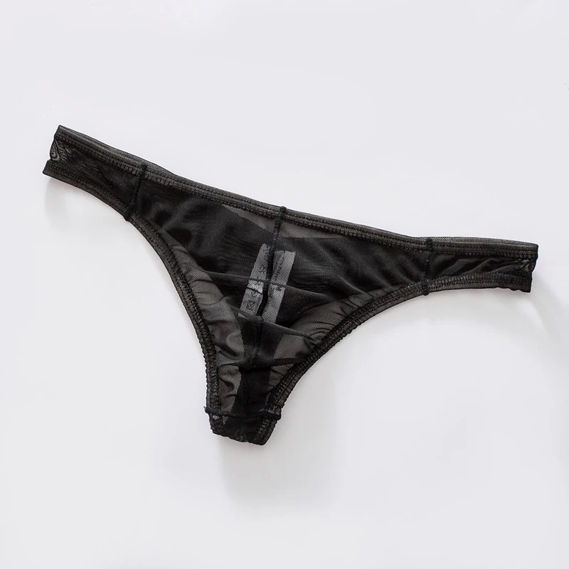 

Knickers Knicker Briefs Underpants Solid Colored Low Waist Thongs for Men Made of Transparent Mesh and Stretchy Fabric