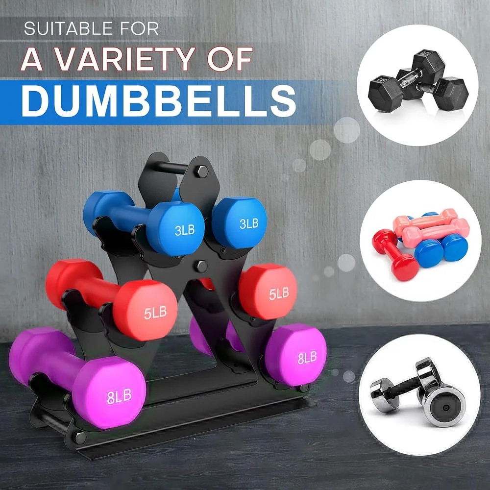 3-Tier Dumbbell Storage Rack Stand Multi-layer Hand-Held Dumbbell Storage Rack Home Office Gym Dumbell Weight Rack