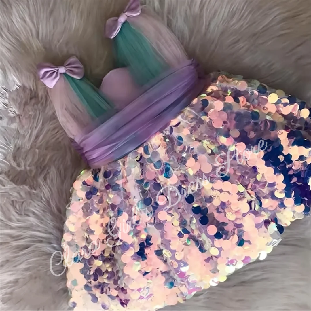 

Сверкающее платье с цветочным узором для девочек на заказ, пышное тюлевое платье с бантом для первого причастия, платье для выпускного вечера, свадебное детское платье принцессы на день рождения