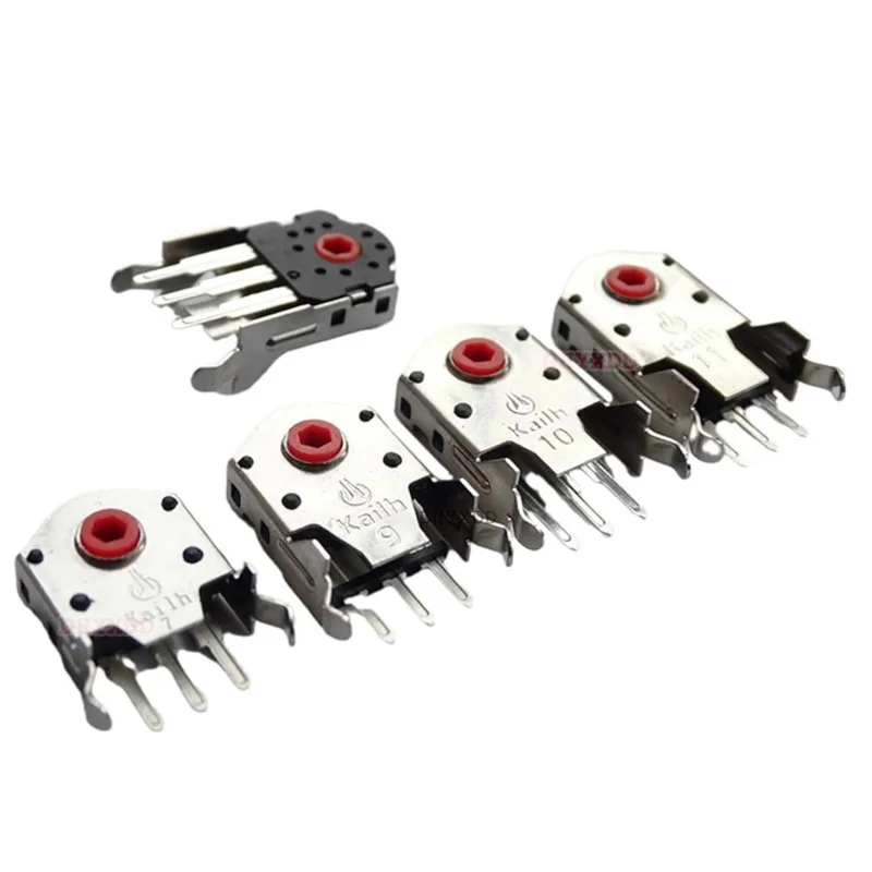 

2 шт. высокоточный декодер 7 мм ~ 11 мм с красным сердечником, вращающееся колесо прокрутки мыши, кодировщик с отверстием 1,74 мм, кодировщик ПК-мыши ALPS (9 мм)