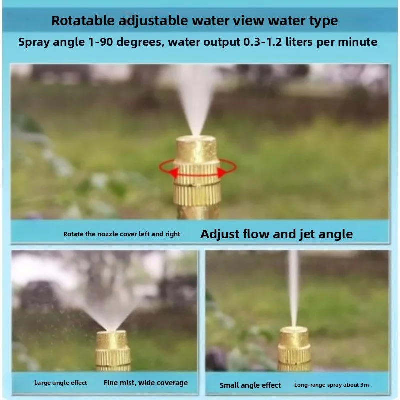 5 قطعة الانحناء الحرة الأصفر النحاس ضباب فوهة 20 مللي متر مستقيم دفع قفل مشترك حديقة سقي الترطيب البخاخ