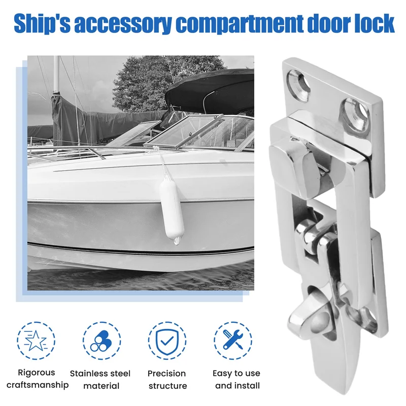 

316 нержавеющая сталь морской лодки дверной замок защелка защелка анти-погремушка зажим 70 мм морское оборудование