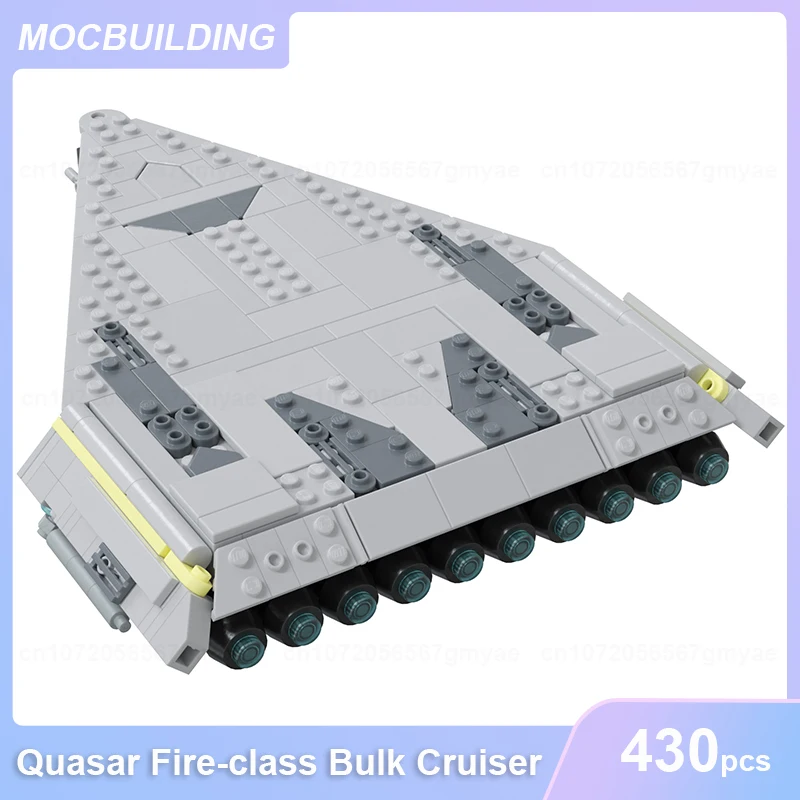 Quasar Fire-class Bulk Cruiser 1:1455 Scale Model MOC Building Blocks DIY Assemble Bricks Educational Creative Toys Gifts 430PCS