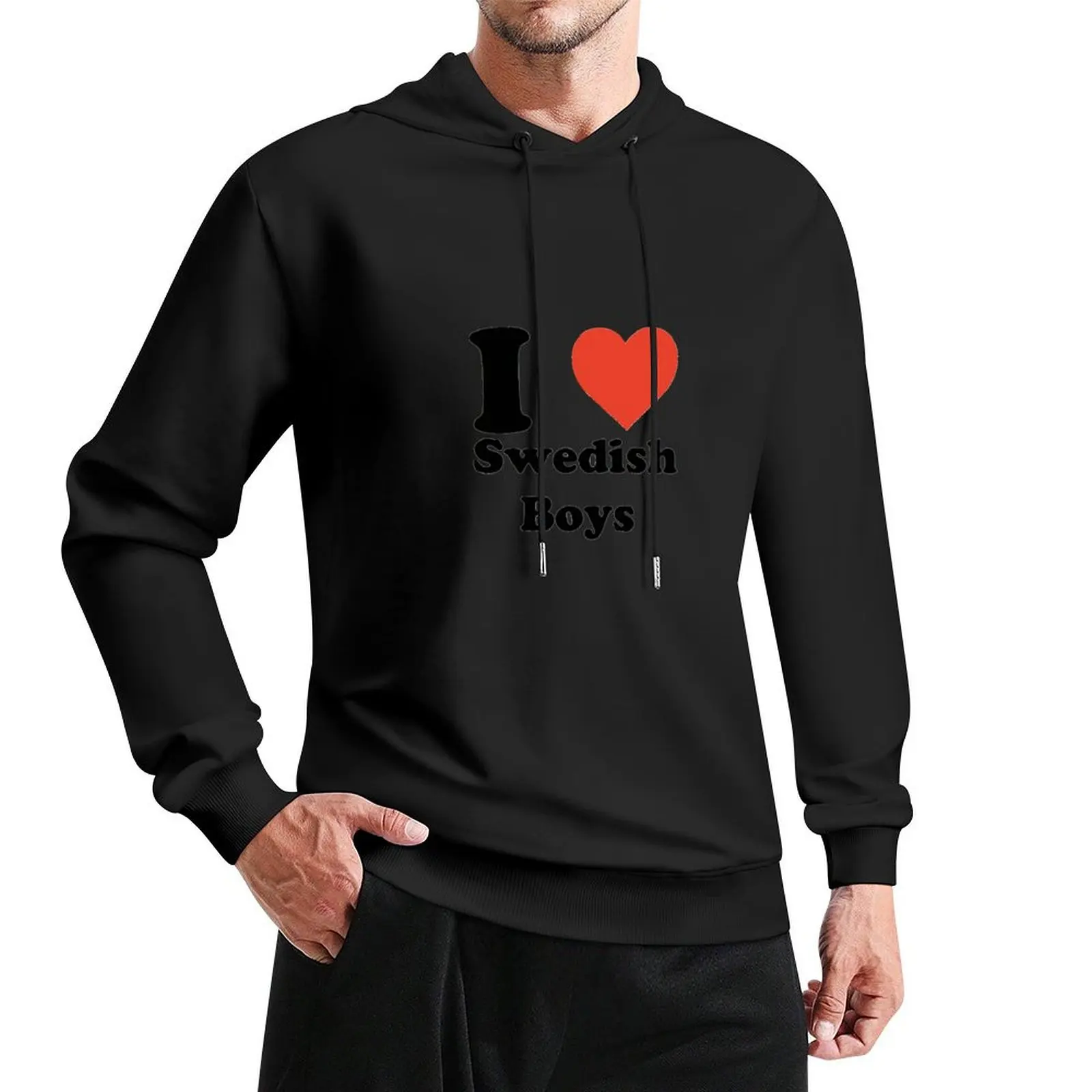 

I love heart Swedish Boys Pullover Hoodie hooded shirt winter clothes anime clothing streetwear men hoodie for men