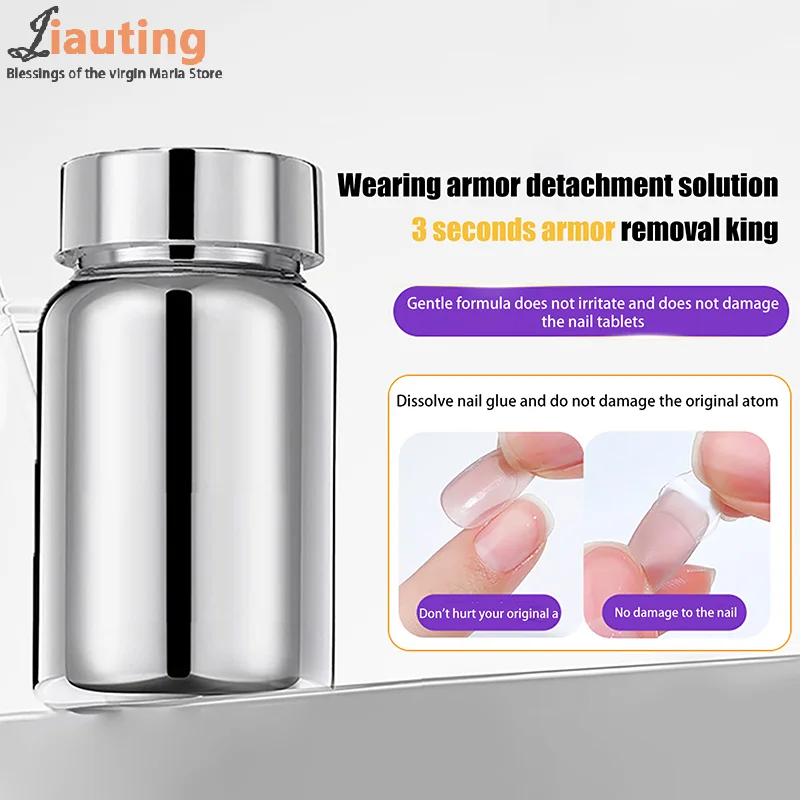 Innovativer Nagelschwamm-Entferner, 80 ml, sanft und keine Beschädigung, einfache Entfernung von Nägeln, keine Beschädigung von Nagelspitzen, reduziert Abfall