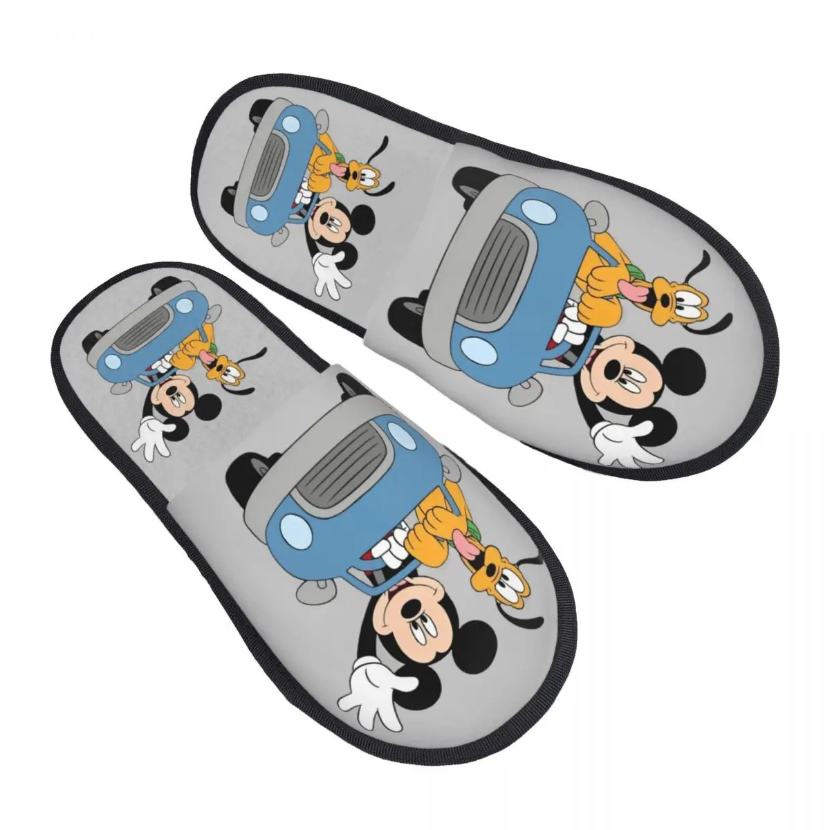 Zapatillas personalizadas de invitados de Plutón y Mickey Mouse para baño, zapatilla de casa de dibujos animados de perro para mujer