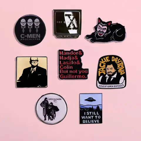 Horror American TV Series What We Do In The Shadows Enamel Pin Punk Metal Badge Brooch Men's Backpack Pin Clothing Accessories