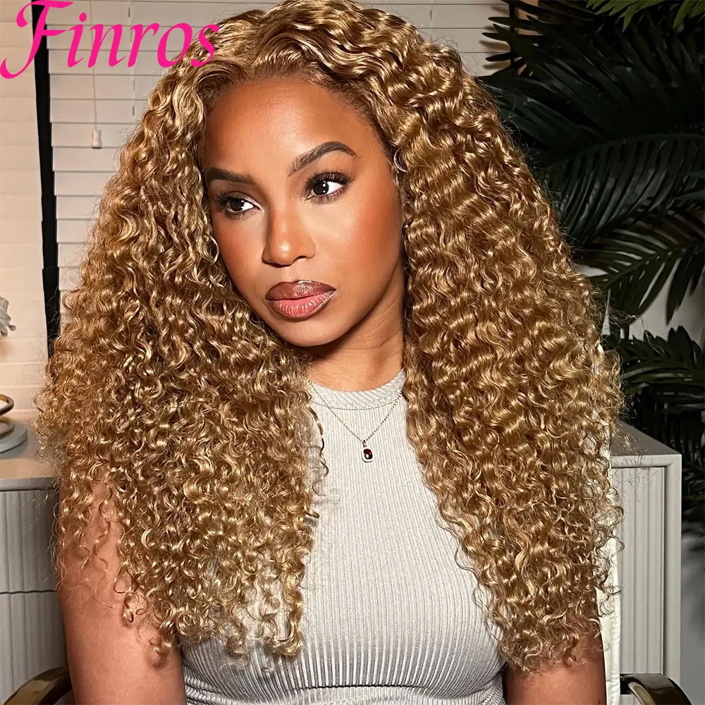 

Highlight Curly Wig 13x4 Lace Front Wig Human Hair Wigs 13x6 HD Deep Wave Lace Frontal Wig Honey Blonde Wig PrePlucked For Women