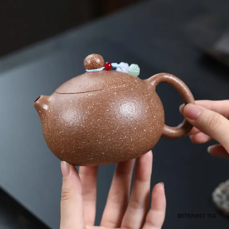 

270ml Chinese Yixing Purple Clay Teapot Tradition Handmade Xishi Tea Pot Household Zisha Tea Set Beauty Tea Infuser Kettle