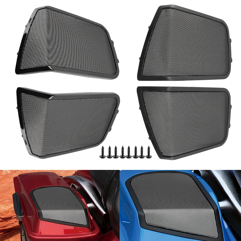 

6 "x 9" крышка седельной сумки для мотоцикла, крышка гриля динамика, нижняя крышка для Harley Touring FLT FLH FLHR FLHR Electra Street Road Glide 94-13