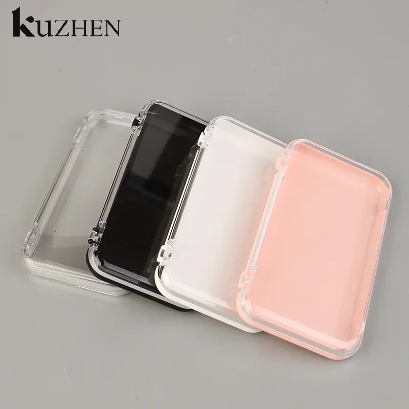 Portagioie in plastica trasparente Custodia per unghie a pressione Scatola portaoggetti rettangolare per esposizione di unghie finte e elementi essenziali per il salone con coperchio