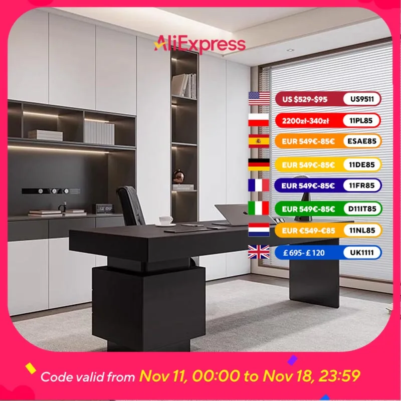 

Gaming Office Computer Table Wide Storage Modern Writing Wooden Study Computer Desks Gaming Storage Biurka Komputerowe Ornament