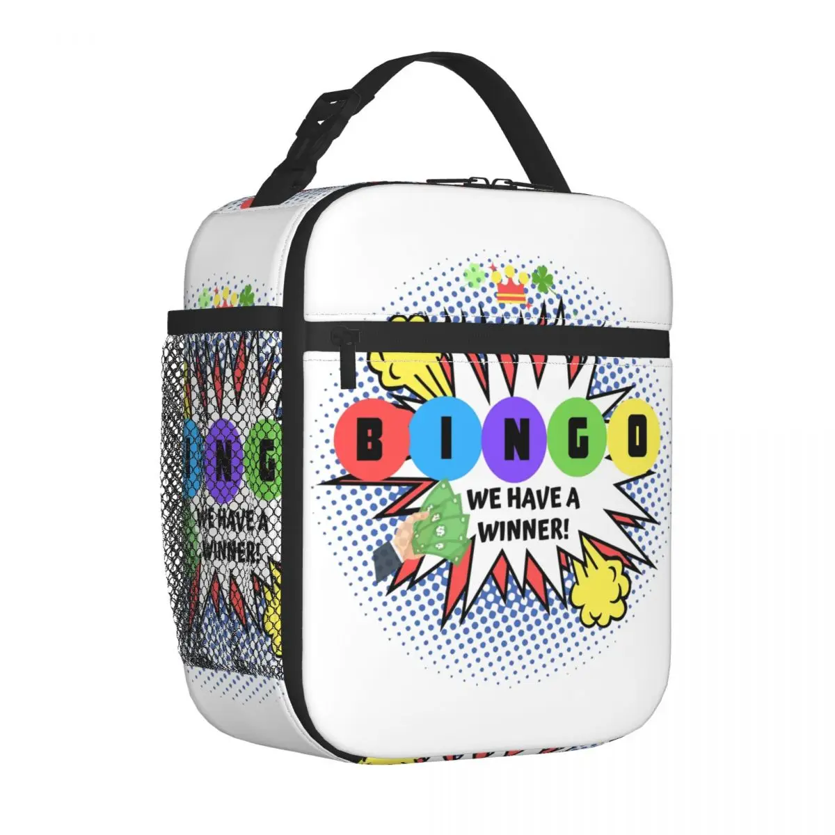 بينغو لدينا الفائز معزول حقيبة حمل الغداء للنساء ورقة لعبة قابلة لإعادة الاستخدام الحرارية برودة بينتو صندوق أطفال أطفال المدارس