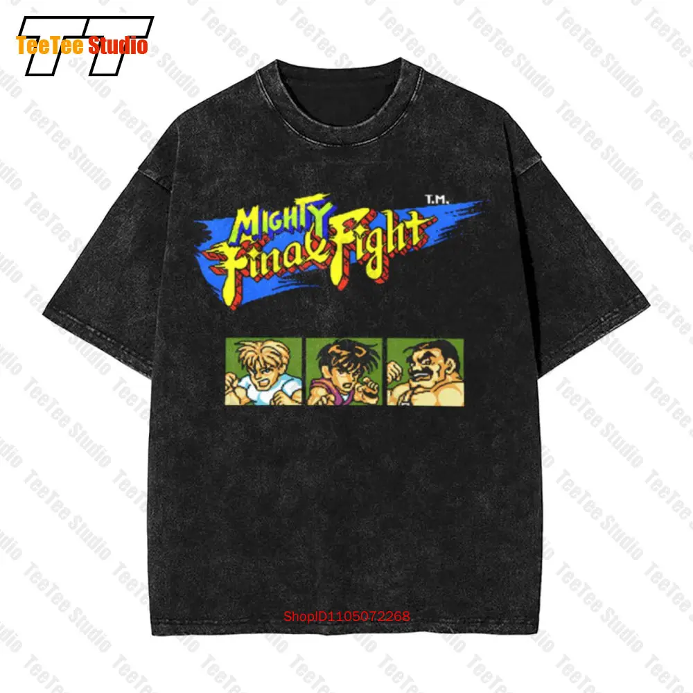 Mighty Final Fight 8 Bit Nes Game Men Vintage Oversized T-Shirt All Sizes S 5Xl 100 Cotton ID3P
