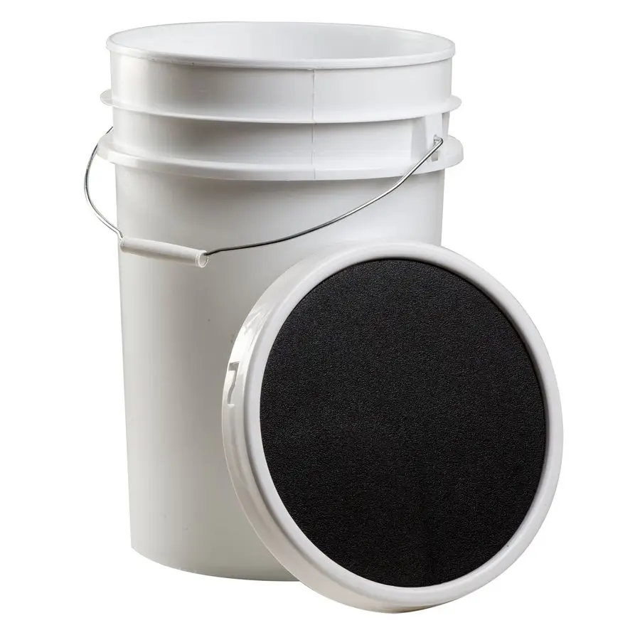 

6 Gallon Bucket with Padded Soft Seat Lid Durable Construction Balls Not Included Ideal for Baseball, Softball, TBall, Practice