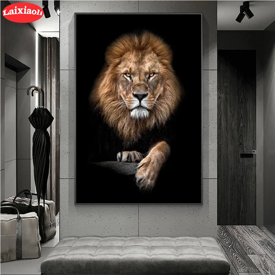 

5D DIY Diamond Embroidery Modern animal art, lion Picture Rhinestone Diamond Painting Cross Stitch Mosaic New Arrival Wall Art