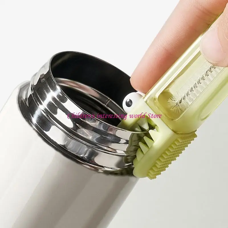 

3-in-1 Bottle Brush for Baby Feeding Bottle Vacuum Cup Portable Cleaning Brush 425F