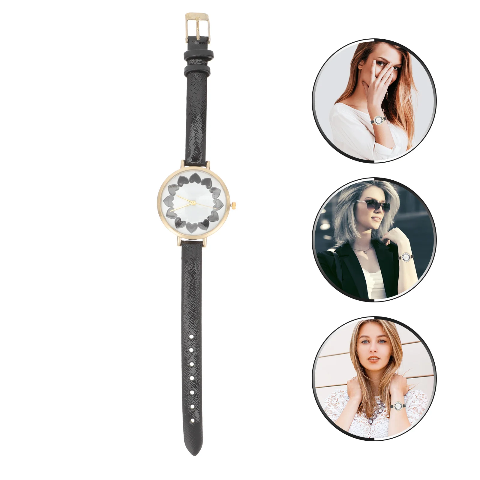 

Женские кварцевые часы с цветочным узором, наручные часы с прочным ремешком, повседневные вечерние школьные элегантные декоративные часы для женщин