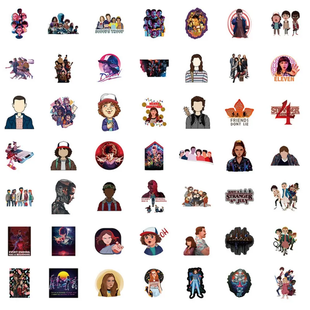 50 قطعة Straykids KPOP الخيال العلمي الإثارة المسلسلات التلفزيونية غريب الأشياء سكوتر المحمول باد كوب ماء الكتابة على الجدران ملصقات هدية #5
