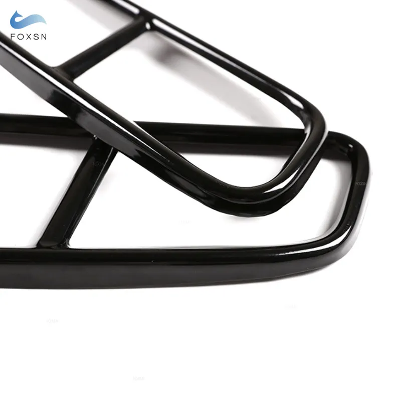 Car Exterior Accessories Tail Muffler Exhaust Pipe Output Cover Trim For Audi Q7 2016 2017 2018 Stainless Steel Decorative