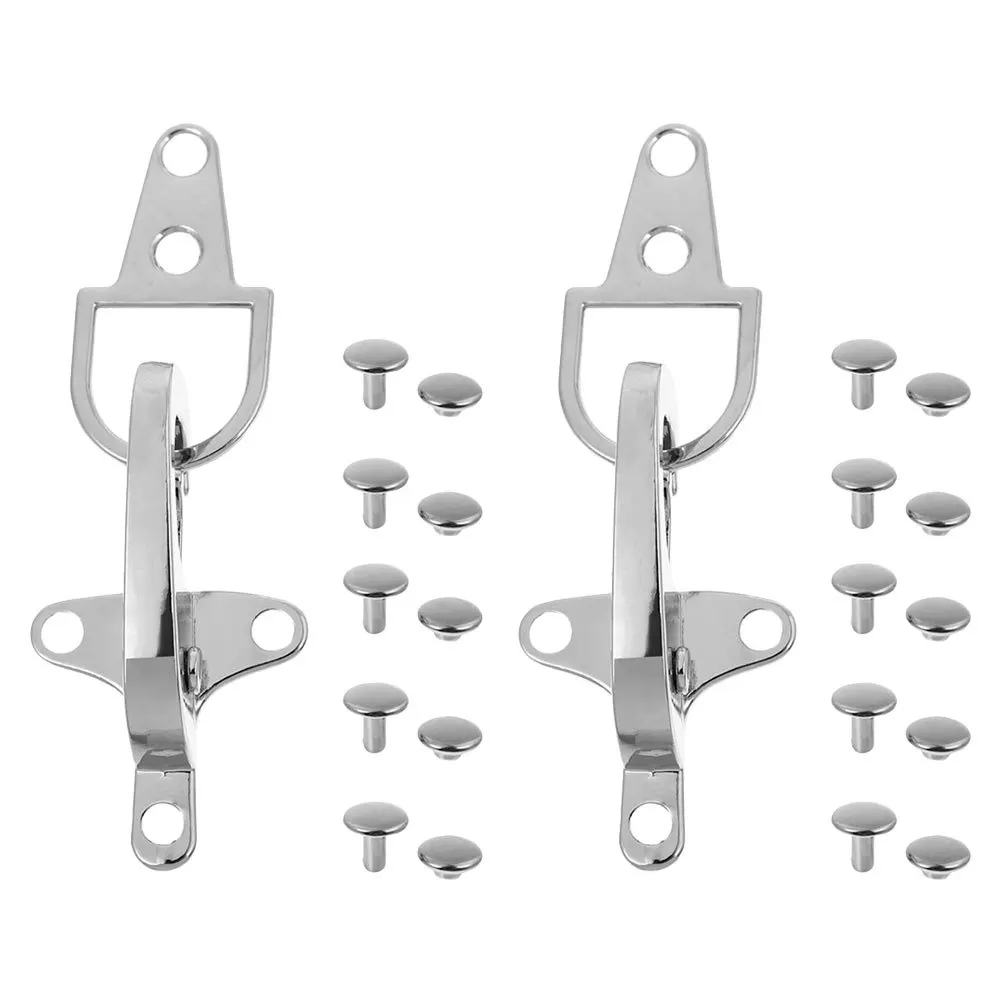 2 مجموعة المفاجئة المعدنية تبديل إغلاق أبازيم للمعاطف والسترات أحزمة أكياس Diy بها بنفسك الحرفية سبائك الزنك المتشابكة المشبك السحابة