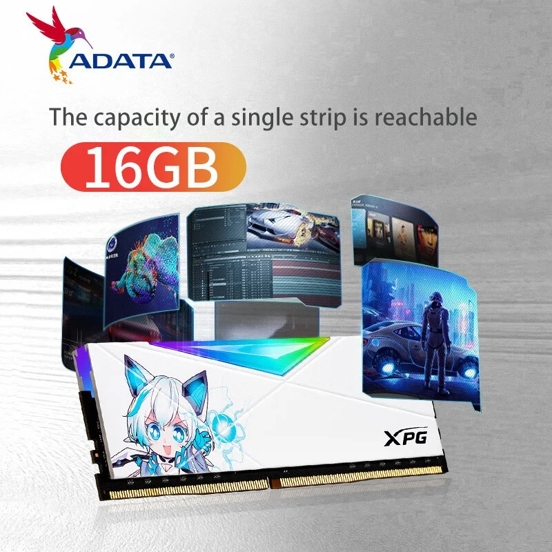 ADATA XPG RAM DDR4 ROG STRIX D50, Memoria Original con disipador de calor, 3600MHz, 8GB, 16GB, 2 piezas, RGB, alta velocidad, para escritorio