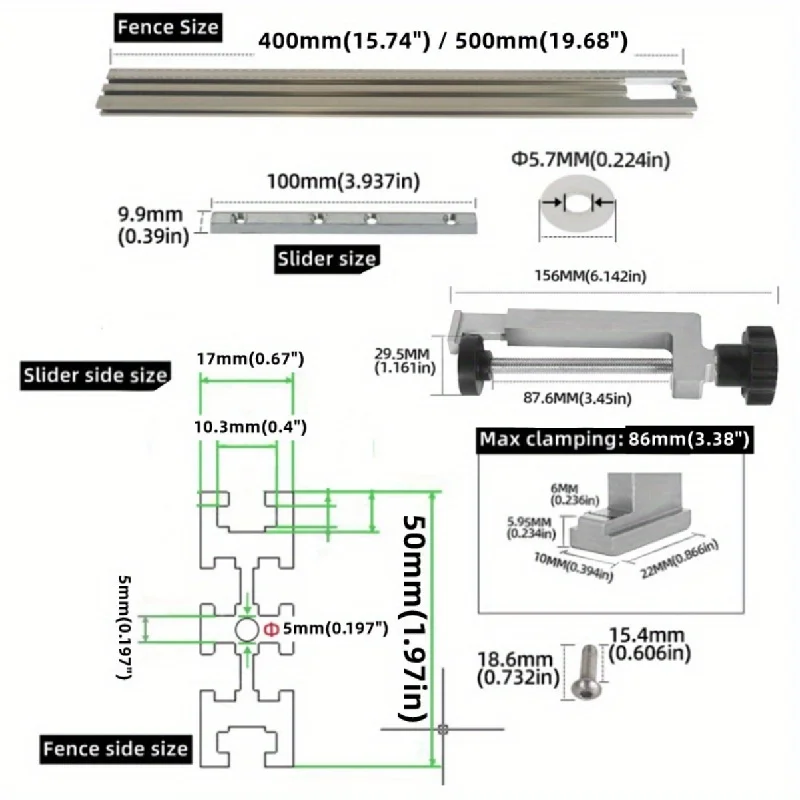 Milling Groove Trimming Machine Engraving Guide Rail Adjustable Backing Auxiliary Guide Rail Bracket DIY Woodworking Tools