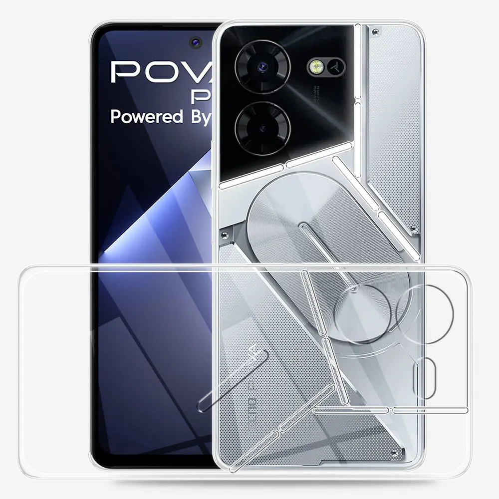 For Tecno Pova 5 Pro Case Clear Silicon Soft TPU Cover For Tecno Pova 5 Pova 3 Clear Phone Case or Tecno Pova 4 Pro Pova 2 Funda