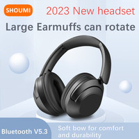 Bass Music 15 Hours Play True Wireless Headphones Fold Bluetooth Headset BT5.3 Big Earmuffs Earphone with Mic Full Pack Helmet