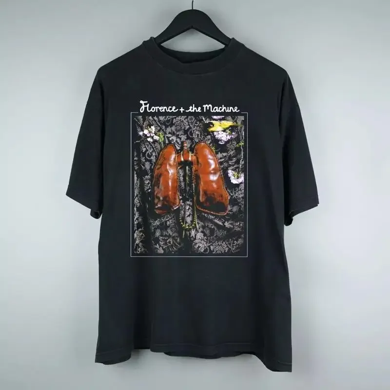 Vtg Florence And The Machine Band Lungs Album Cotton Black All Size T Shirt
