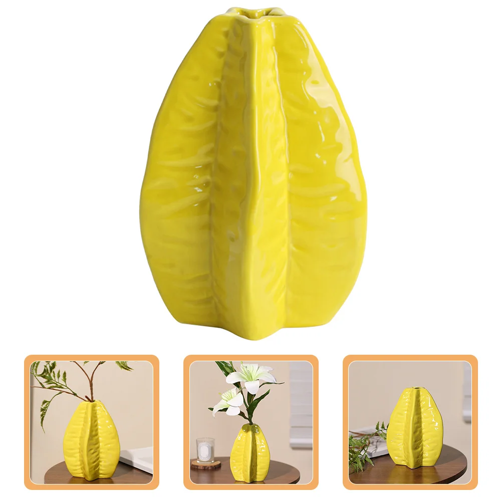 

-Shaped Ceramic Vase Modern Minimalist Home Decor for Living Room Dining Table Centerpiece Bookshelf Decor Small Flower