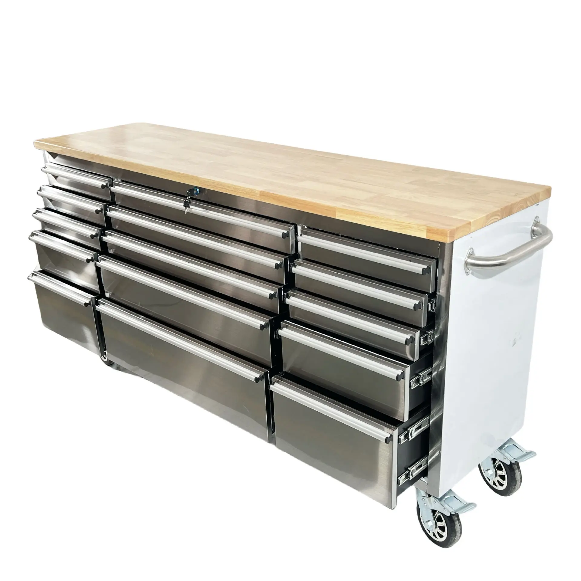 Thickened 72-inch workshop tool cabinet, garage tool placement rust-proof storage locker hand cart