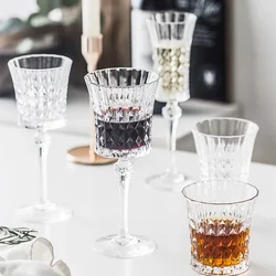 150-280ml Romantic Love Series Goblet Lead-Free Crystal Vintage Red Wine Glass Champagne Whiskey Cup Fans Holiday Gift Flat Cup