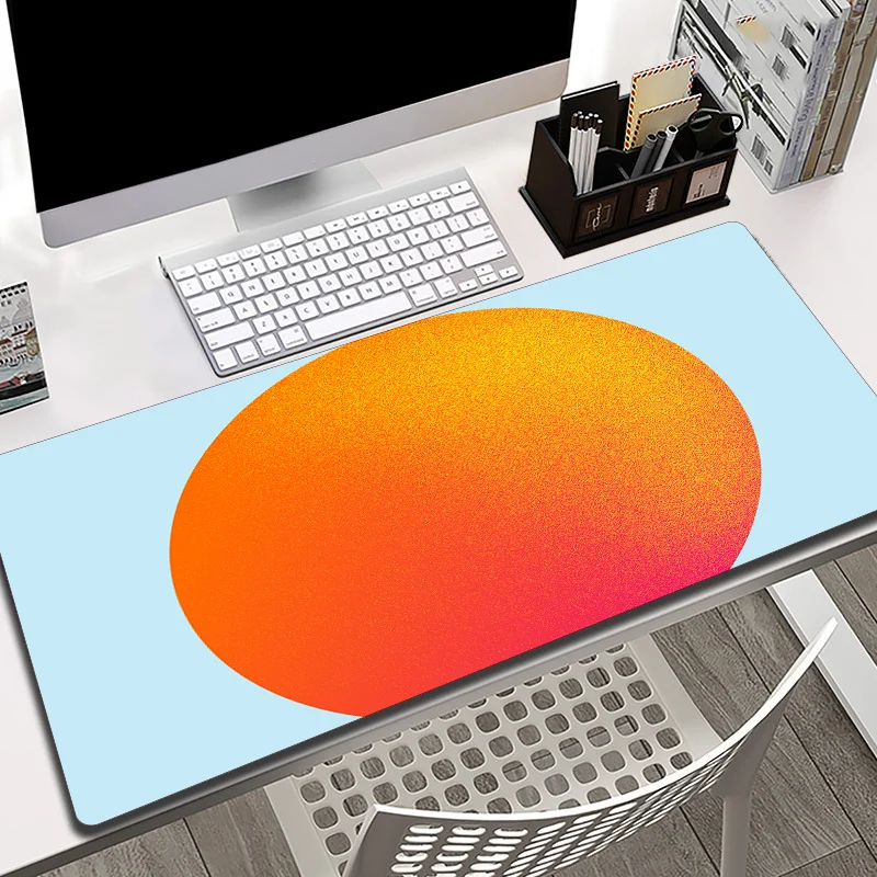 

90x40 Large Size Minimalism Creative Circle Mouse Pad Notebook Keyboard Natural Rubber Anti-slip Art Mousepad Stuff Accessories