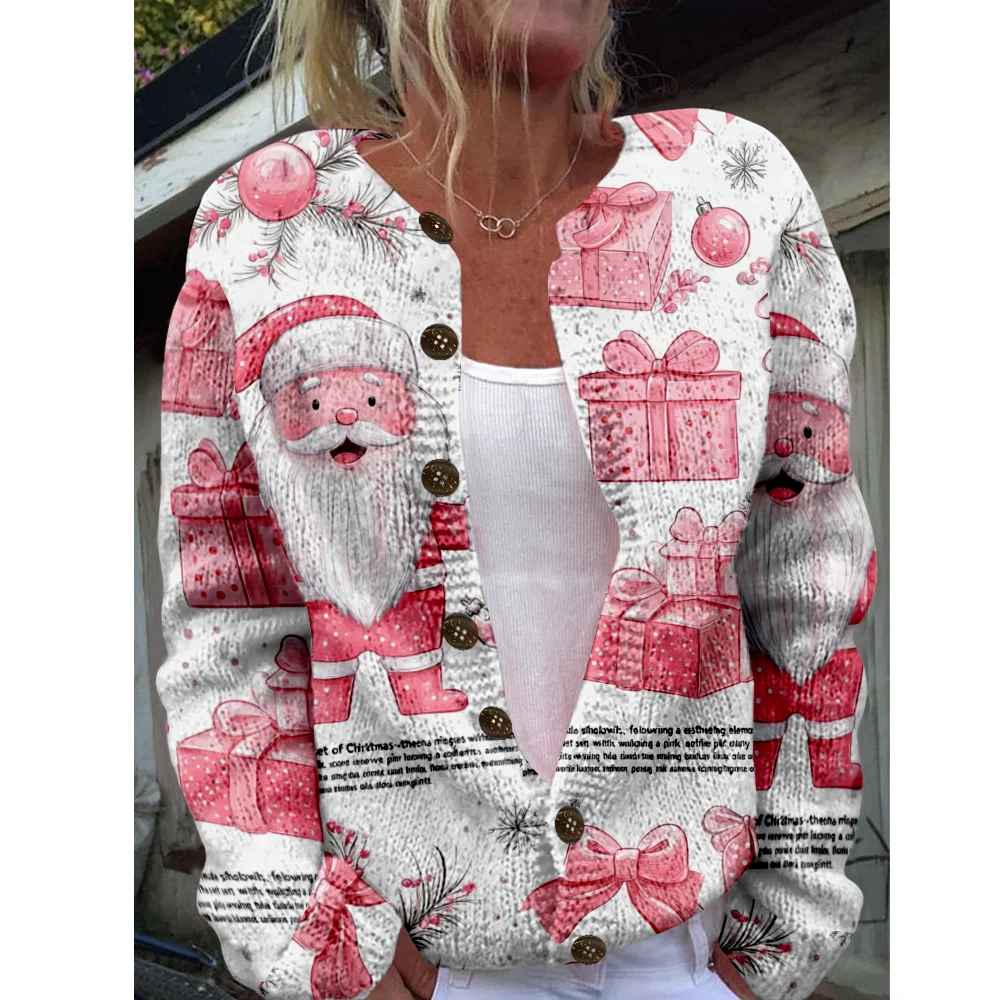 

Осень-зима вязаный рождественский кардиган свитер уличная одежда женские свитера вязаный топ повседневные крутые джемперы модные