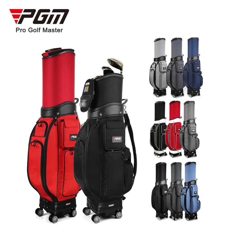 

PGM manufacturers direct universal four-wheel golf bag men's and women's telescopic flat push bag