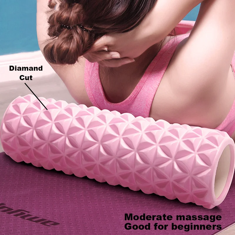 EVA Foam Roller Yoga Roller 3D Diamond Cut Deep Tissue Massage Multiple Color Massage Roller Fitness Gym Exercise