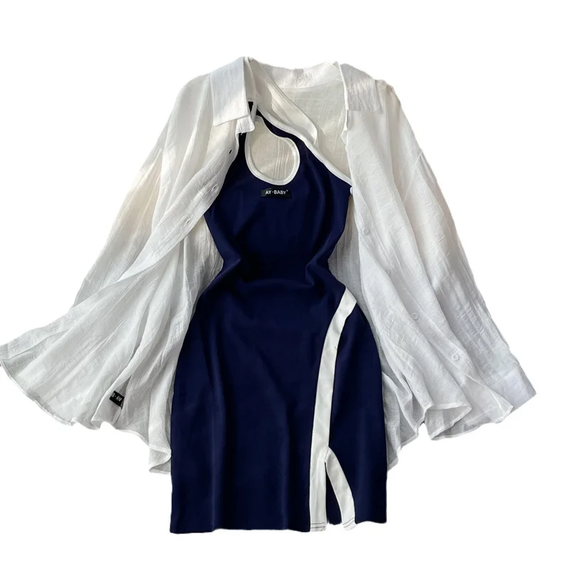 แฟชั่นสาวเผ็ดแยก Neline ห่อรอบ Dr Thin Sun Protection Jacket Casual Sle Women's Ensemble