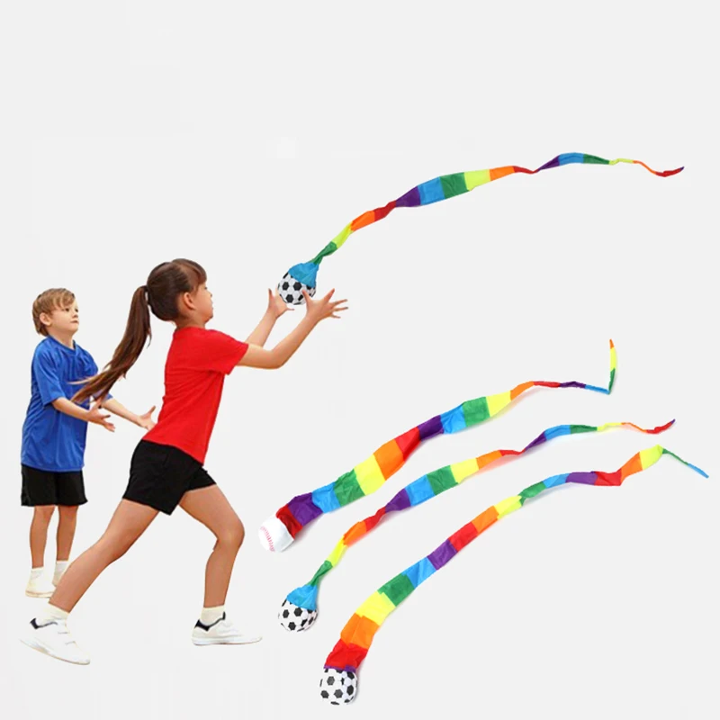 Regenbogen Farbe Ball fangen & werfen Hand werfen Band werfen Spiel Kinder Schule Outdoor-Sport training interaktive Familien spielzeug