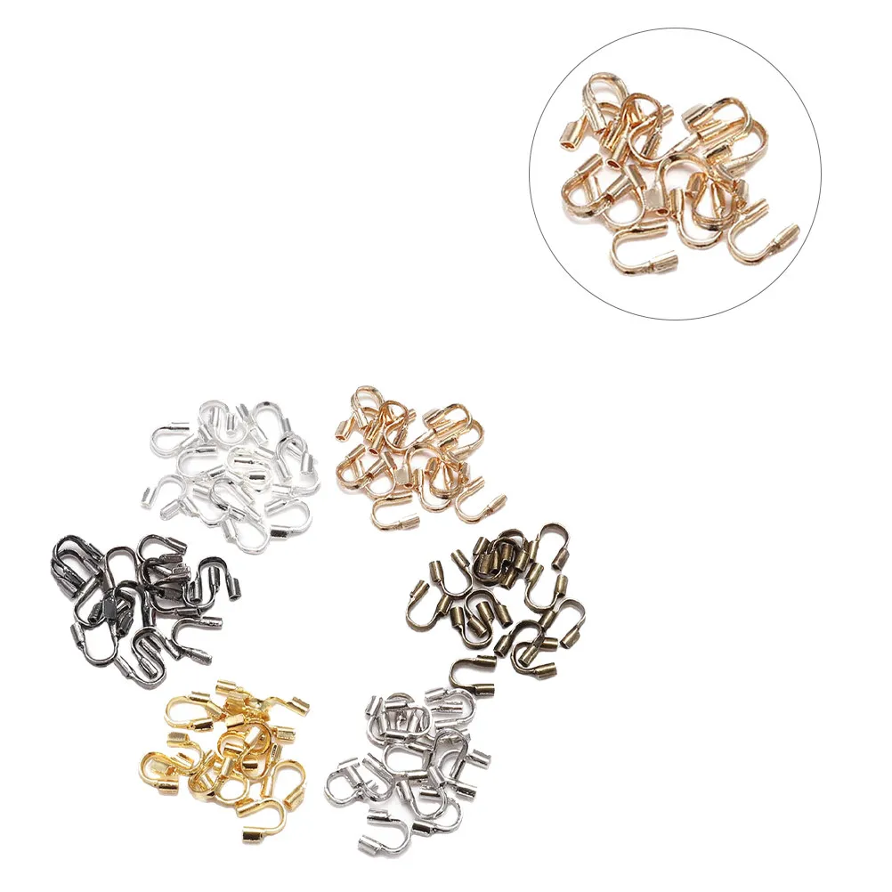 300Pcs DIY Jewelry Positioning Tube U Type Fine Workmanship Lightweight Thread Guard Accessory for Women DIY Craft